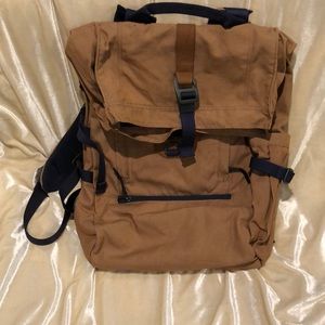 This is a nice backpack with a small spot of discoloured fabric on the back.